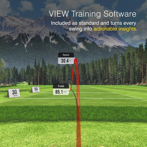 Eye Mini Core Golf Launch Monitor And Simulator With Real Time Tracking And Near Zero Latency VIEW Training Software display