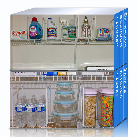 8 Pack White Wire Shelf Dividers For Closets On 12 Inch Shelves No Fuss Easy Install Closet Organizer in pantry shelves