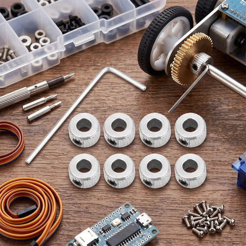 Dead Nuts Secure Set Screw Shaft Collars 5.1mm Bore M3 Locking Ring 10 Pack With Hex Wrench For Precision Axles Steel Wire Shafts And Quick Fix Assembly Projects Gearheads Will Love