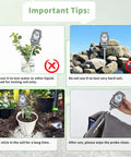 Important usage tips for 3 In 1 Soil Test Kit With Moisture Meter PH Meter And Fertility Tester For Garden Lawn Yard Indoor And Outdoor
