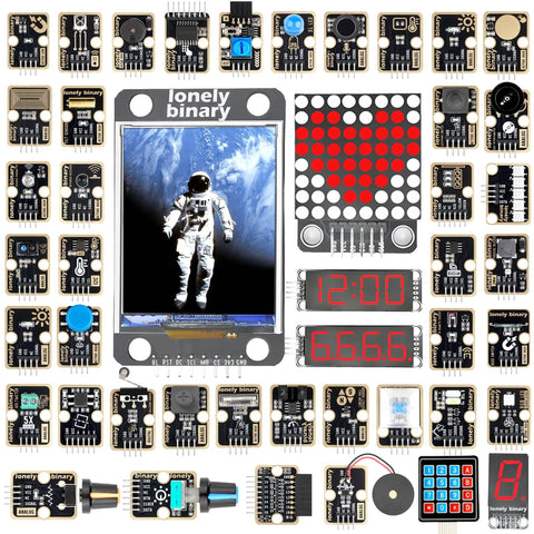Gold Edition 46 Piece Sensor Module Kit Lead Free With Tutorial Sensor Kit Compatible With Arduino IDE ESP32 S3 Raspberry Pi Pico