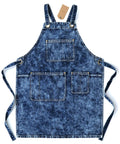 Denim Apron For Men With Towel Loop And Tool Pockets, Special Washed Style With Water Resistant And Wrinkle Free Finish, 100 Percent Cotton