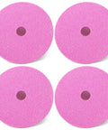 Four Piece Heavy Duty Chainsaw Grinding Wheel Fits Bench Mounted Sharpeners For 3 8 Pitch Chains, 575 Inch Diameter, Pink Abrasive.
