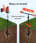 Ways to install Heavy Duty 18 Inch Ground Anchors Set Of 4 Screw In Stakes for tie downs with drill and manual wrench methods