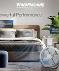 Air Circulator Floor Fan With Three Speeds 20 Inch Model 3300 Gray in bedroom for targeted airflow and cooling