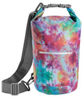 DrySak Roll Top Waterproof Bag 5L Tie Dye for Travel and Outdoors Tough as Nails Ultra Durable Puncture Resistant Gear