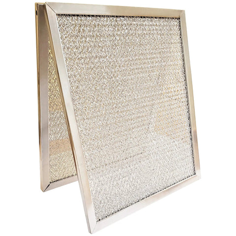 Aluminum Hood Vent Filter Replacement 10.5 By 8.75 Inch Fits Hood Series 11000 40000 46000 52000 53000 RL6100F RL6100H RL6300H SL6200H And More Made In North America USA, shown at an angle