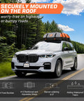 Rooftop Cargo Carrier Bag 21 Cubic 1000D PVC Waterproof Soft Shell For Cars With Or Without Roof Rack on a car roof