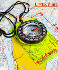 Orienteering Compass For Hiking And Camping, Pro-Grade Scout Tool For Map Reading And Navigation with 360 Degree Bezel on map
