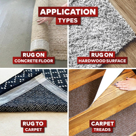 Double Sided Carpet Tape That Keeps Area Rugs In Place And Stays Put On Hardwood And Tile Floors Without Residue Or Damage applications