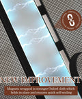 Magnetic Screen Door For 74x80 Inch Doors, 76x81 Inch High Density Fiberglass Mesh, Ultra Strong Magnets With Windproof Hasp