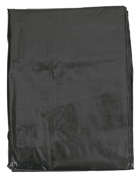 Heavy-Duty 12x14 Foot Poly Tarp With Reversible 8-Mil Waterproof Coverage for multi-use outdoor, folded and stacked.