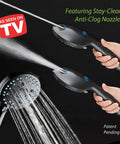 High Pressure Shower Head Combo With Handheld And Rain Heads Featuring 50 Mode 3 Way System Anti Clog Jets For Cleaner Flow