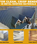 Image showing a house with metal roofing, ideal for use with a Three Station Edge Roller Bender For Sheet Metal Bead Roller And Brake.