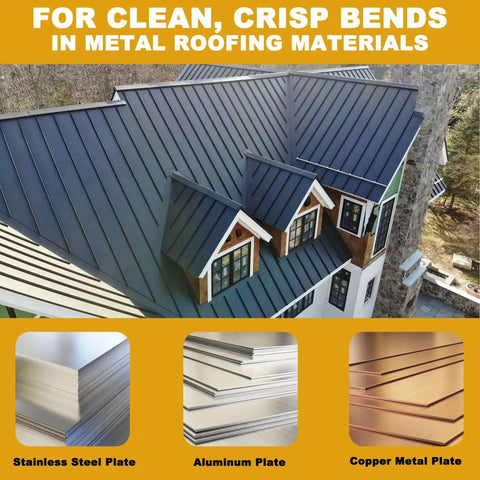 Image showing a house with metal roofing, ideal for use with a Three Station Edge Roller Bender For Sheet Metal Bead Roller And Brake.