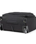 Bottom view of Maxlite 5 Softside Underseat Rolling Tote Two Wheel Carry On Bag for Cabin Use The Go To Ultra Lightweight 14 Inch Upright Gear Case