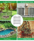 Image showing No Dig Decorative Garden Fence Kit With 25 Panels, 32 Inch High By 50 Foot Long, used for outdoor and indoor settings.