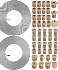 Garage Ready Heavy-Duty Zinc Coated Brake Line Tubing Kit With 25 Ft Of 3/16 Inch And 1/4 Inch Lines And Sixty Fittings In 3/8 24, 7/16 24