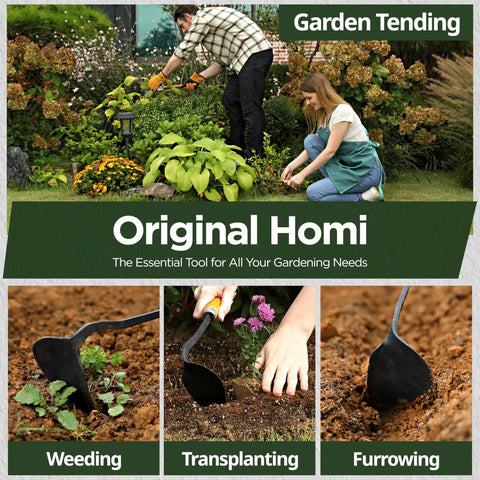 Pro Grade Hand Hoe Garden Tool For Weeding Digging And Planting With Forged Steel Blade And Chestnut And Acacia Wood Handle