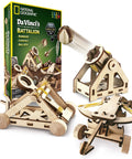 Da Vinci Catapult Kit For Kids With Ballista And Bombard, 3D puzzle wood building toy, three assembled machines with packaging