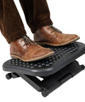 Under Desk Foot Rest For Ergonomic Comfort, Height Adjustable From 3.25 To 6.25 Inches, Massage Textured Surface To Prevent Slippage