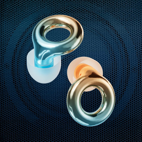 Experience 2 Ear Plugs For Concerts And Festivals With High Fidelity Sound And 17dB Noise Reduction, shown on textured surface