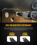 22 Piece Double Sided Bit Kit Workhorse with ratchet driver using PZ1 bit on metal surface, showcasing strength and durability.