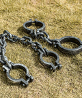 2 Pack Plastic Halloween Fake Prison Chains With Handcuffs And Footcuffs For Realistic Prisoner Look Lightweight Non Toxic Durable Shackles