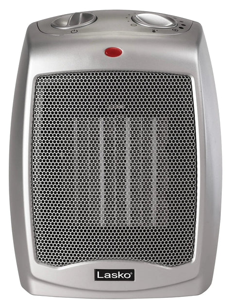 Compact Desktop Ceramic Space Heater With Adjustable Thermostat, Two Heat Settings And Fan Only Mode, Quiet Personal Heater
