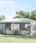10 By 20 Foot Large Outdoor Party Tent Shelter With Four Removable Window Sidewalls in a garden setting