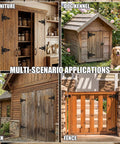 16 Pack Antique Vintage Cast Iron Heavy Duty T Hinges 5.3 Inches Black Powder Coated on furniture, barn, dog kennel, fence