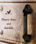 Beefy Heavy Duty Barn Door Handles Set Of 2 Black Rustic Cast Iron Gate Handles For Farmhouse Decor Sliding Doors and Hardware