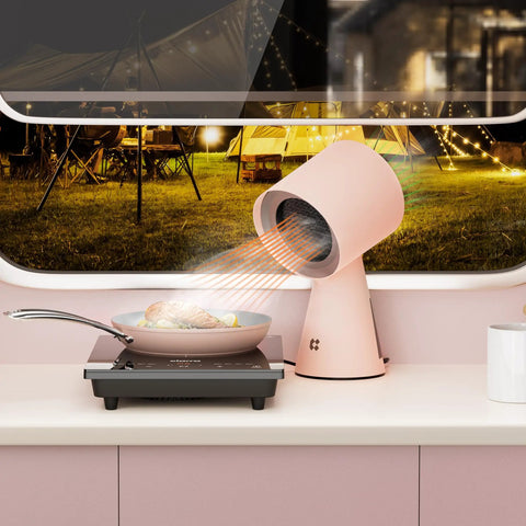 Slick And Fuss Free Portable Range Hood With 2 Speed Desktop Kitchen Exhaust Fan Using Carbon HEPA Grease Filters To Kick Cook Smoke Out And Keep Indoor Air Clean Solid Counter Pickup Works Great For Micro Apartments Or Van Life Stores Smoothly