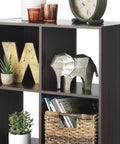 Six Cube Storage Organizer With Three Tier Stackable MDF Wood Bookcase Open Display Shelves For Living Room Bedroom And Home Office Perfect For Books Toys And All Your Stuff Espresso Finish