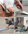 4 Pack Pro Grade Masonry Hand Tools Set With 6 Inch Pointing Trowels And 9 Inch Gauging Trowels Carbon Steel Brick Trowels on construction site