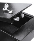 Hidden Floor Safe With Key Lock, Solid Steel Construction, Concealed Underfloor Design, Dual Locking Bolts, Secure Storage