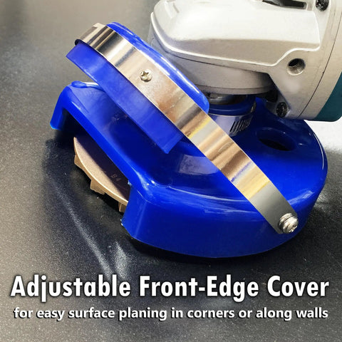 Pro Grade 7 Inch Polyurethane Dust Shroud For Angle Grinders With Adjustable Side Lip And Vacuum Connection Includes 6 Adapter Set For Dewalt Metabo Milwaukee Hitachi Makita And Blastrac Grinders Great For Clean Cuts