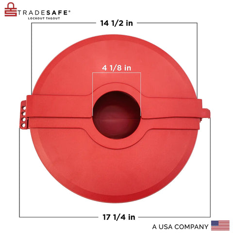 Gate Valve Lockout Kit For 10 To 13 Inch Valve Handles Red Lockout Tagout OSHA Compliant Gas And Propane Tank Lock