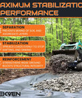 Heavy Duty Woven Geotextile Ground Stabilizer For Driveways Gravel Bases And Patios Landscaping Fabric And Underlayment Weed Barrier with 50 staples 50 x 12.5 ft Pro Grade Soil Separation and Erosion Control used under driveway gravel