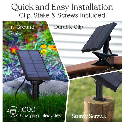 Solar Powered Outdoor String Lights 48 Ft Commercial Grade Waterproof Patio Lights With 15 Shatterproof LED Edison Bulbs Soft White