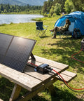 Solar Cable Entry Gland with 10ft 10AWG Extension Cable and MC-4 Connectors for RV Camper near tent and lake