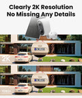 Comparison of 2K resolution vs 1080p with Go Wire-Free Solar Outdoor Security Camera With 2K Color Night Vision, battery-powered