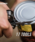 Opening a can with Truss 17 In 1 EDC Pliers Multi Tool With Needle Nose Pliers Knife Bottle Opener Can Opener Wire Cutters Saw