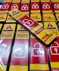 10 Pack Lockdown Magnetic Strips For Door Frames Heavy Duty Security Magnets For School And Office with packaging