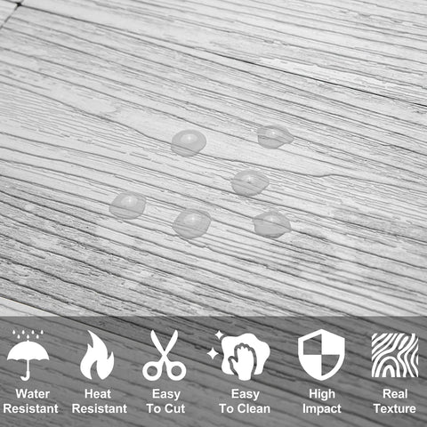 Easy Peel And Stick Three Inch By Six Inch White Birch Subway Backsplash Tiles Set Of One Hundred Pieces Covers Over Twelve Square Feet Ideal For Kitchen Bathroom Laundry Camper And Fireplace Realistic Textured Pvc That Is Scratch Resistant And Colorfast showing water droplets highlighting texture and water resistance features.