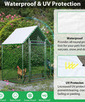 Heavy Duty Outdoor Walk In Chicken Coop Run With Waterproof Cover And Lockable Door PVC Coated Wire Mesh in backyard