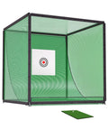 Backyard Golf Practice Net Cage With 10 By 10 By 10 Ft Metal Frame Hitting Net Kit For Home Training Indoor Outdoor Use
