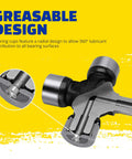 Greaseable Super Strength Universal Joint For Jeep Wrangler Heavy Duty U Joint Drive Shaft Replacement Easy Install Durable Cross Bearing High Load Capacity Replaces Worn Out Joints Reliable Power Transfer, grease fitting close-up
