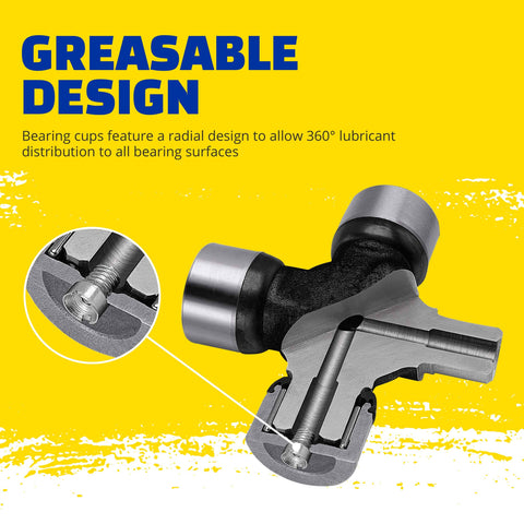 Greaseable Super Strength Universal Joint For Chevrolet Silverado 1500 Beefed Up Heavy Duty Driveshaft U Joint Replacement