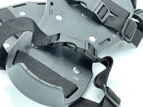 Pro Grade Spiked Over Shoes For Screeding And Aeration, 25mm Spikes, Snap Strap Secure Fit, Size UK 8 / US 9 / EU 42, close-up view